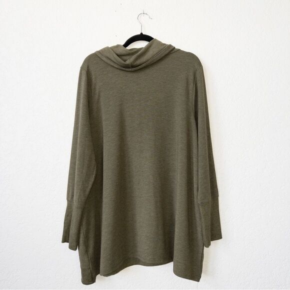 New H by Halston Olive Green Cowl Neckline Sweater Size 1X - Picture 5 of 5
